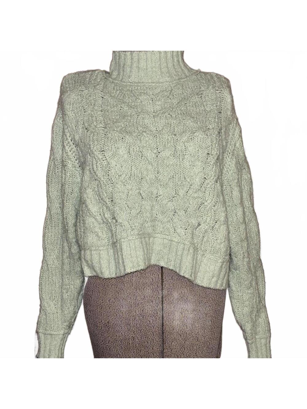 Free People Women's Green Pullover Sweater